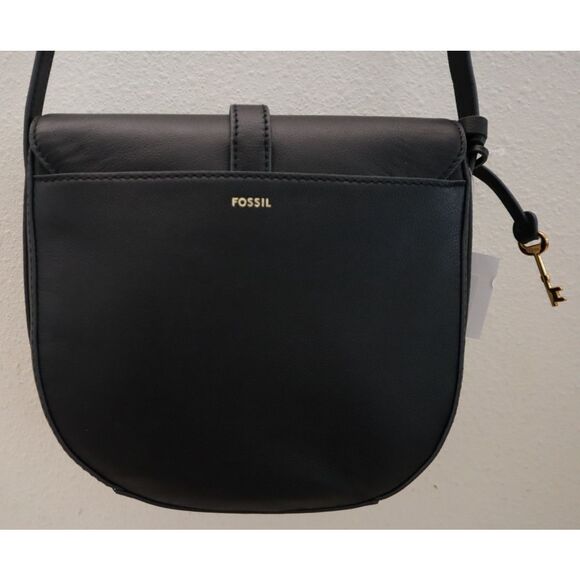 Fossil SHB3161001 Women's Black Pebble Emery Leather Crossbody Bag - Picture 9 of 16